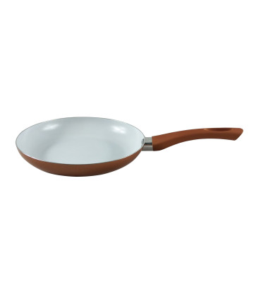 Sarten de 24 Cm Cobre y Blanco