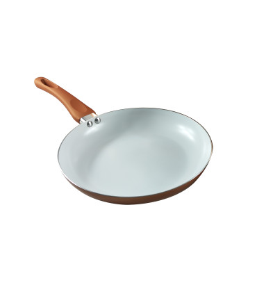 Sarten de 24 Cm Cobre y Blanco