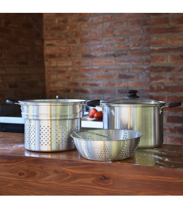 Set de 4 Piezas de Aluminio con Tapa de Vidrio Pastarella