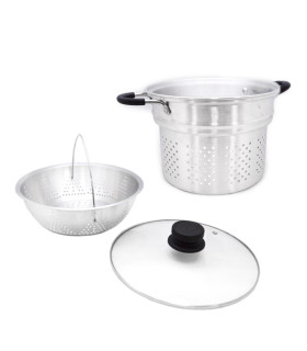 Set de 4 Piezas de Aluminio con Tapa de Vidrio Pastarella