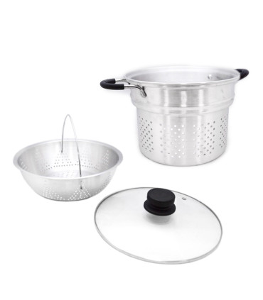 Set de 4 Piezas de Aluminio con Tapa de Vidrio Pastarella