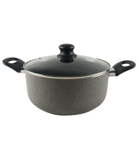 Cacerola 26 Cm Con Antiadherente Gris Granito