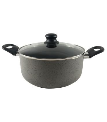 Cacerola 26 Cm Con Antiadherente Gris Granito
