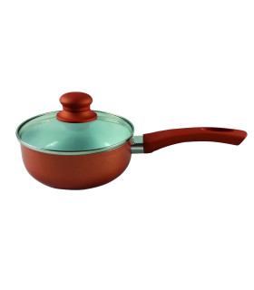 Olla Copper Line de 16 Cm Cobre y Blanco