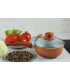 Olla Copper Line de 16 Cm Cobre y Blanco