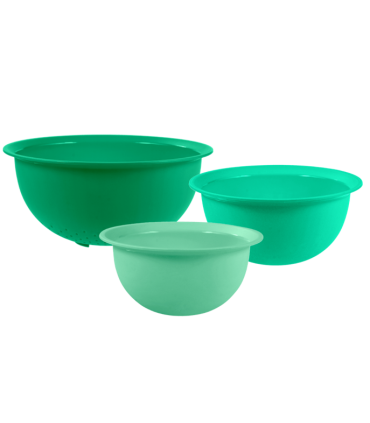 Set de 2 Bowls Verdes con Colador