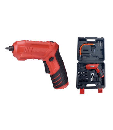 Atornillador Inalámbrico USB con Valija Rojo