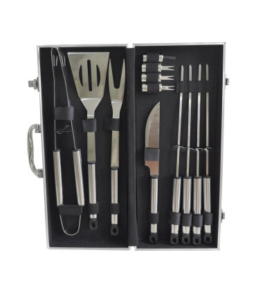 Set de Asado de 13 Piezas con Valija Metálica