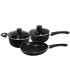 Batería De Cocina 5 Piezas Negra 2Mm