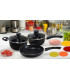 Batería De Cocina 5 Piezas Negra 2Mm