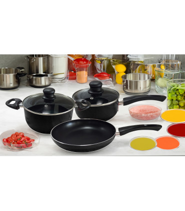 Batería De Cocina 5 Piezas Negra 2Mm