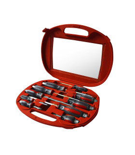 Set De 10 Desatornilladores Rojo