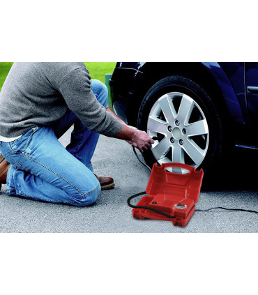 Compresor Con Valija Rojo 12V