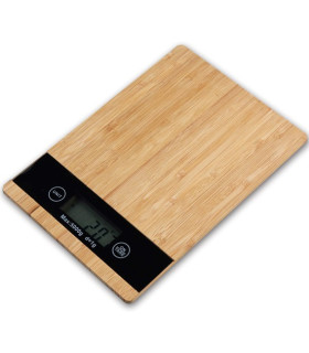 Balanza Digital de Cocina de Bamboo