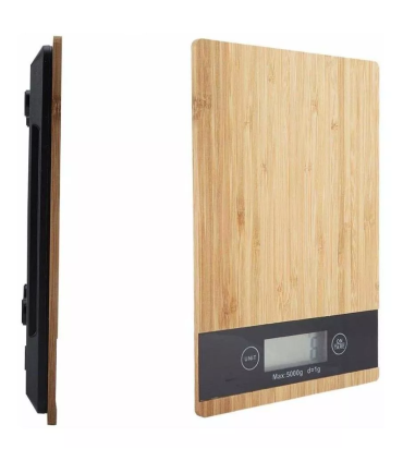 Balanza Digital de Cocina de Bamboo