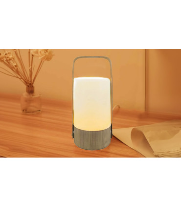 Linterna Luz De Noche Led Símil Bamboo