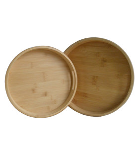 Set De 2 Bandejas De Bamboo