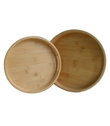 Set De 2 Bandejas De Bamboo